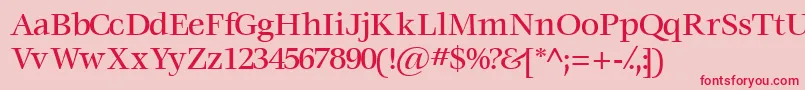 Voracemediumssk Font – Red Fonts on Pink Background