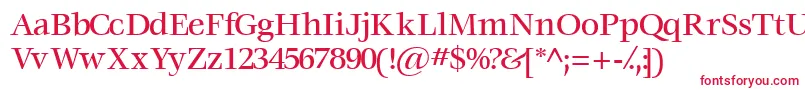 Voracemediumssk-fontti – punaiset fontit valkoisella taustalla