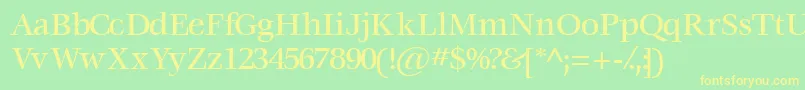 Voracemediumssk Font – Yellow Fonts on Green Background