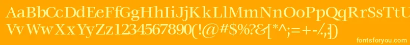 Voracemediumssk Font – Yellow Fonts on Orange Background
