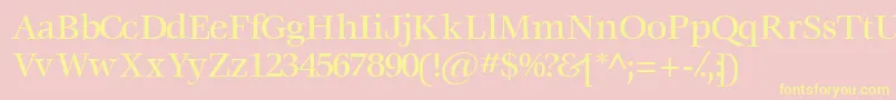 Voracemediumssk Font – Yellow Fonts on Pink Background