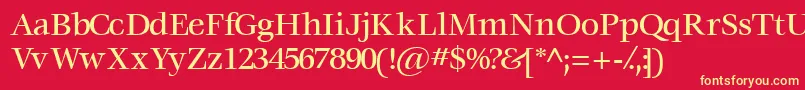 Voracemediumssk Font – Yellow Fonts on Red Background