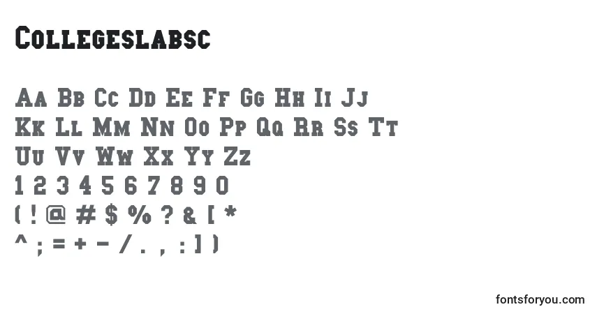 Collegeslabsc Font – alphabet, numbers, special characters