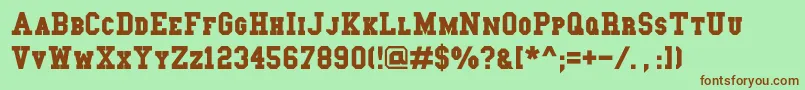 Collegeslabsc Font – Brown Fonts on Green Background