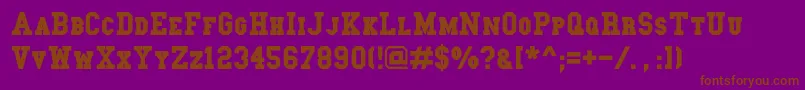 Collegeslabsc Font – Brown Fonts on Purple Background