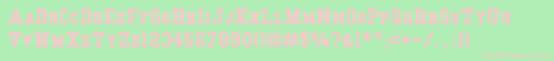 Collegeslabsc Font – Pink Fonts on Green Background