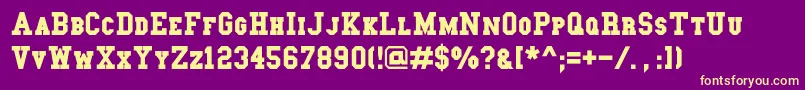 Collegeslabsc Font – Yellow Fonts on Purple Background