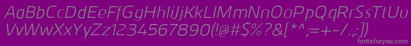 KuroItalic Font – Gray Fonts on Purple Background