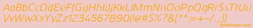 KuroItalic Font – Orange Fonts on Pink Background