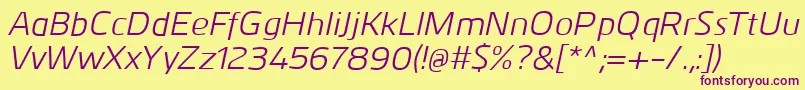 KuroItalic Font – Purple Fonts on Yellow Background