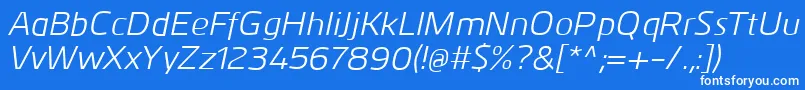 KuroItalic Font – White Fonts on Blue Background