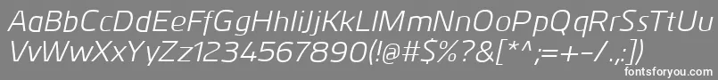 KuroItalic Font – White Fonts on Gray Background