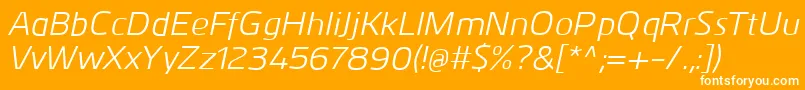 KuroItalic Font – White Fonts on Orange Background