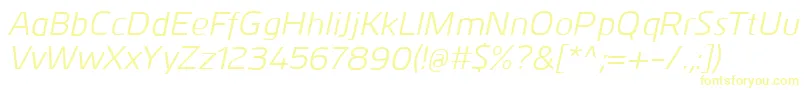 KuroItalic Font – Yellow Fonts on White Background