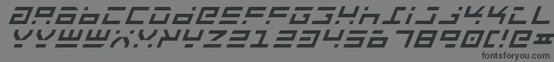 フォントRocketTypeItalic – 黒い文字の灰色の背景