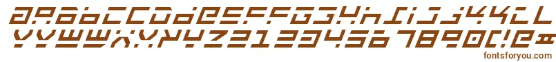 RocketTypeItalic Font – Brown Fonts on White Background