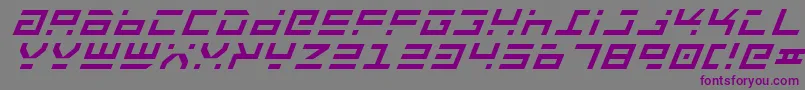 Шрифт RocketTypeItalic – фиолетовые шрифты на сером фоне