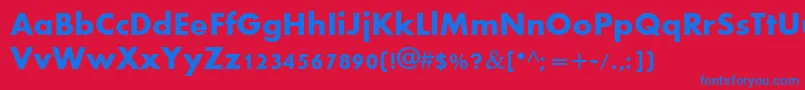 AharoniBold Font – Blue Fonts on Red Background