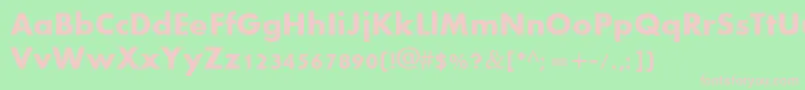 AharoniBold Font – Pink Fonts on Green Background