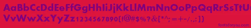 AharoniBold Font – Purple Fonts on Red Background