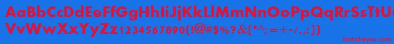 AharoniBold Font – Red Fonts on Blue Background