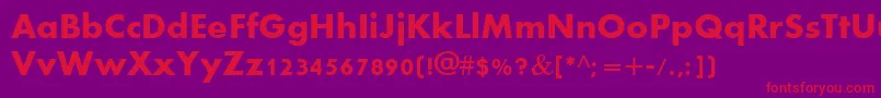 AharoniBold Font – Red Fonts on Purple Background