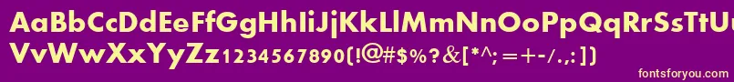 AharoniBold Font – Yellow Fonts on Purple Background