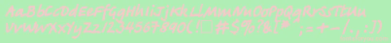 fuente Tagirctt – Fuentes Rosadas Sobre Fondo Verde
