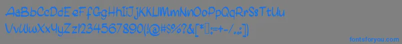 フォントJohnSnow – 灰色の背景に青い文字