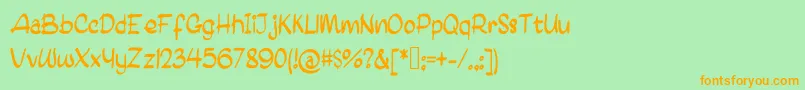 JohnSnow Font – Orange Fonts on Green Background