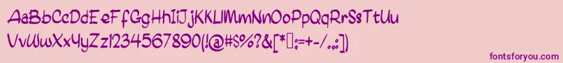 JohnSnow Font – Purple Fonts on Pink Background