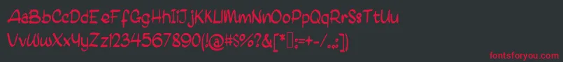 JohnSnow Font – Red Fonts on Black Background