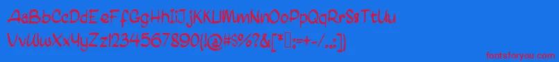 フォントJohnSnow – 赤い文字の青い背景