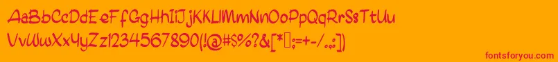 JohnSnow Font – Red Fonts on Orange Background