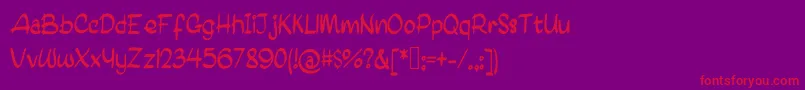 JohnSnow Font – Red Fonts on Purple Background