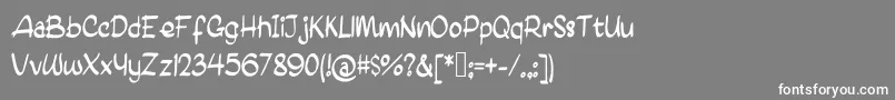 JohnSnow Font – White Fonts on Gray Background