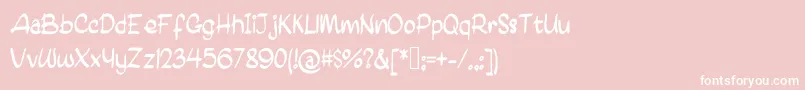 JohnSnow Font – White Fonts on Pink Background