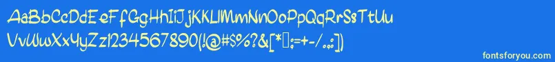 JohnSnow Font – Yellow Fonts on Blue Background