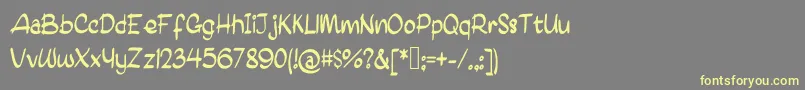 JohnSnow Font – Yellow Fonts on Gray Background