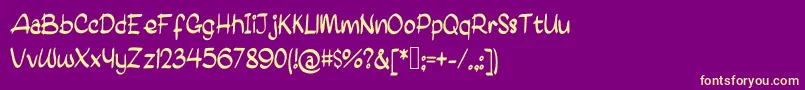 JohnSnow-fontti – keltaiset fontit violetilla taustalla