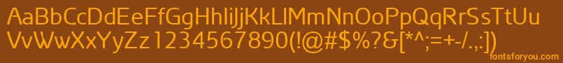 ArianAmuRegular Font – Orange Fonts on Brown Background