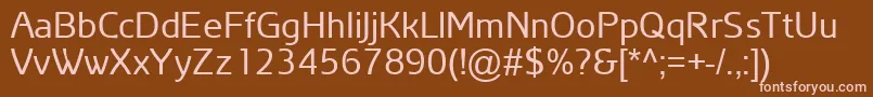 Шрифт ArianAmuRegular – розовые шрифты на коричневом фоне