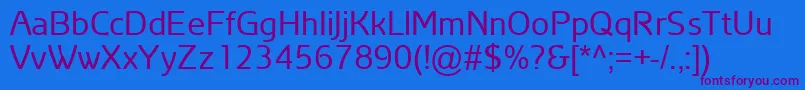 ArianAmuRegular Font – Purple Fonts on Blue Background