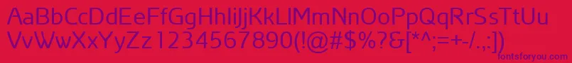 ArianAmuRegular-Schriftart – Violette Schriften auf rotem Hintergrund