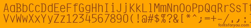 Orator10PitchBt Font – Brown Fonts on Orange Background