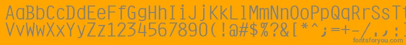 Orator10PitchBt Font – Gray Fonts on Orange Background