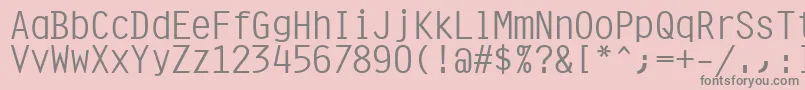 Orator10PitchBt Font – Gray Fonts on Pink Background