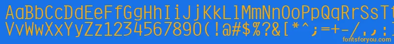 Orator10PitchBt Font – Orange Fonts on Blue Background