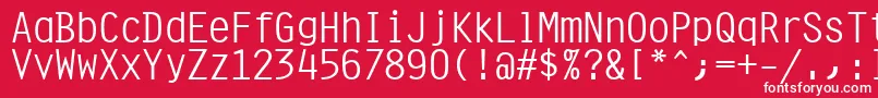 Orator10PitchBt Font – White Fonts on Red Background