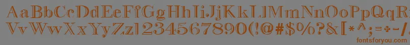 Gresham Font – Brown Fonts on Gray Background